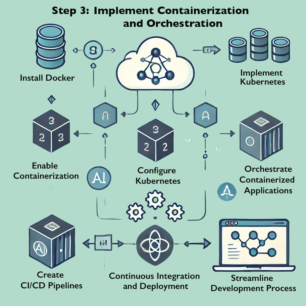 diagram of Implementing Containerization and Orchestration
